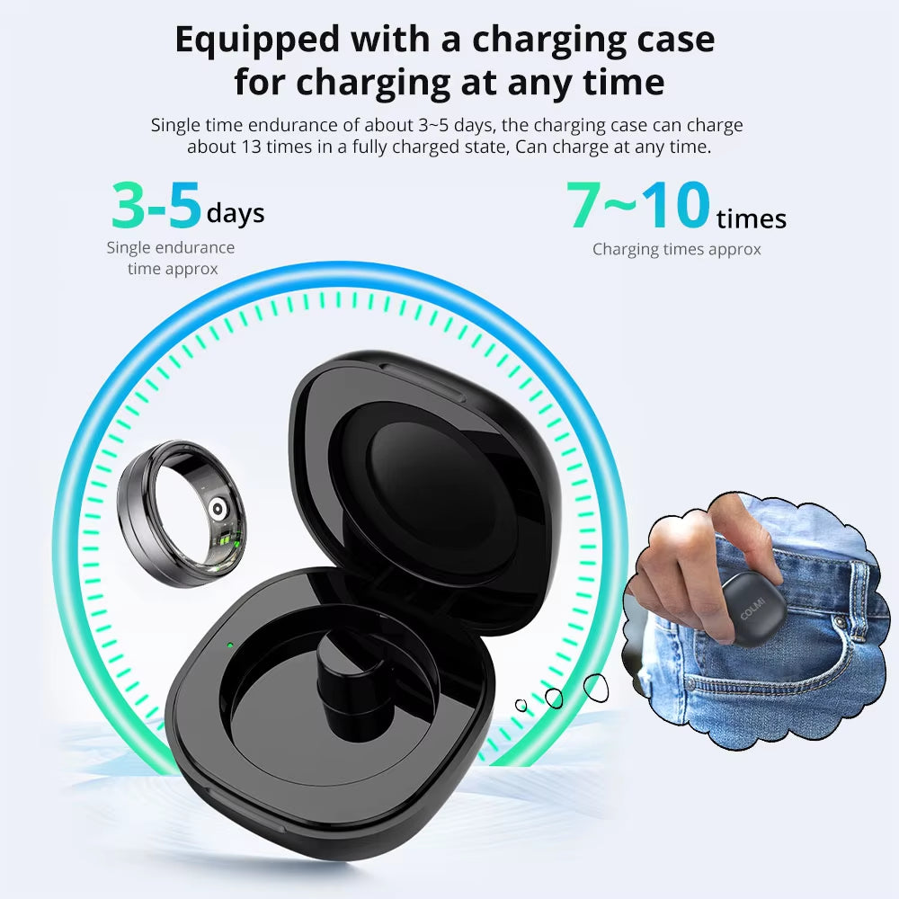 R06 Smart Ring – Anillo Inteligente con Estuche de Carga